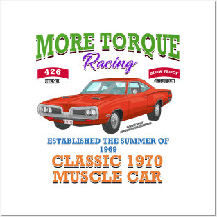 More Torque Racing Classic Muscle Car Novelty Gift Posters and Art